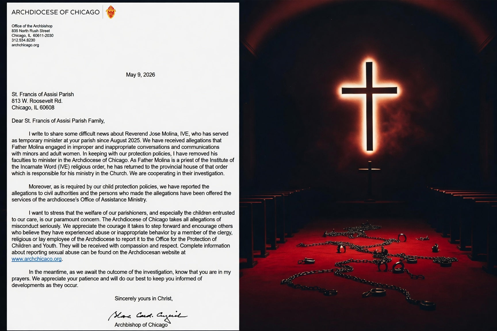 Chicago Priest Had “Improper Conversations” With Minors & Young Women